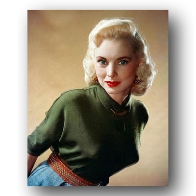 Janet Leigh Photo 8x10 1955 Publicity Still Green Top Red Belt Actress