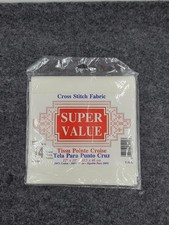 Super Value Cloth Counted Cross Stitch Fabric 14 count White 12"x18"