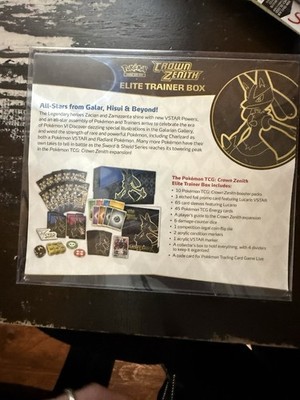 costco pokemon cards crown zenith Pokemon Crown Zenith ETB & Sword & Shield 3pack Costco Sealed Tins &  Treasure Ch