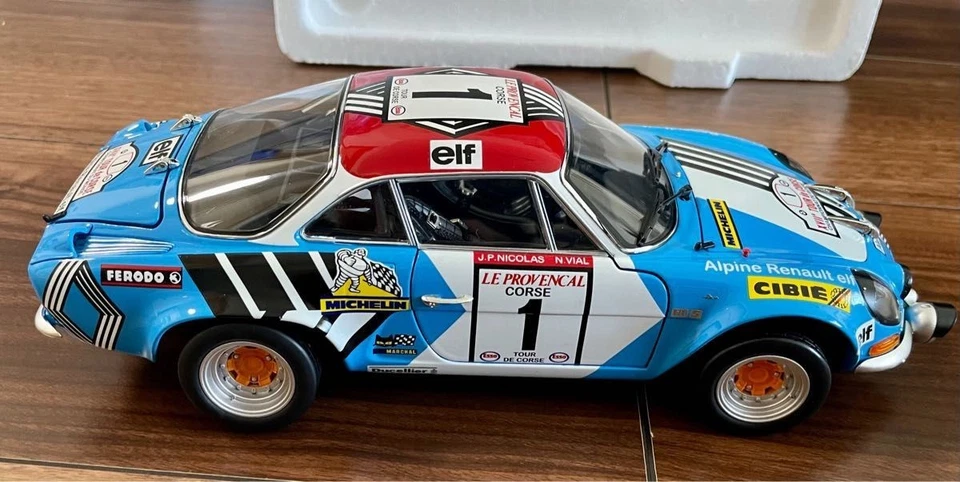 Renault Alpine A110 1973 Tour de Corse #1 (1/18 Scale Kyosho Original KS08485A) - Image 3 of 4
