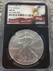 2018 $1 American Silver Eagle NGC MS70 - First Releases - Black Core 051808