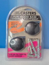 Home & Office Casters for wood base chairs for carpeted floors Made in USA!