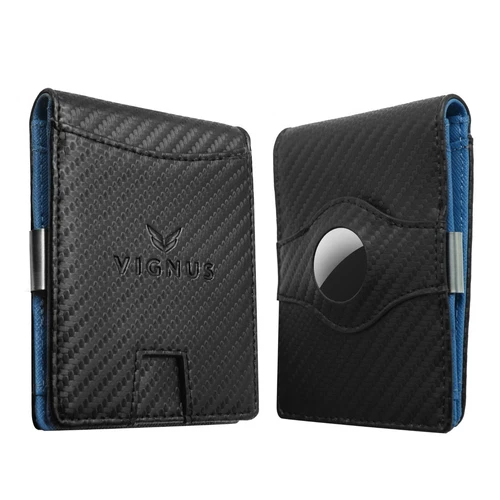 Vignus® AirTag Wallet, RFID Blocking, Slim Minimalist Bifold, Real LeatherOpens in a new window or tab