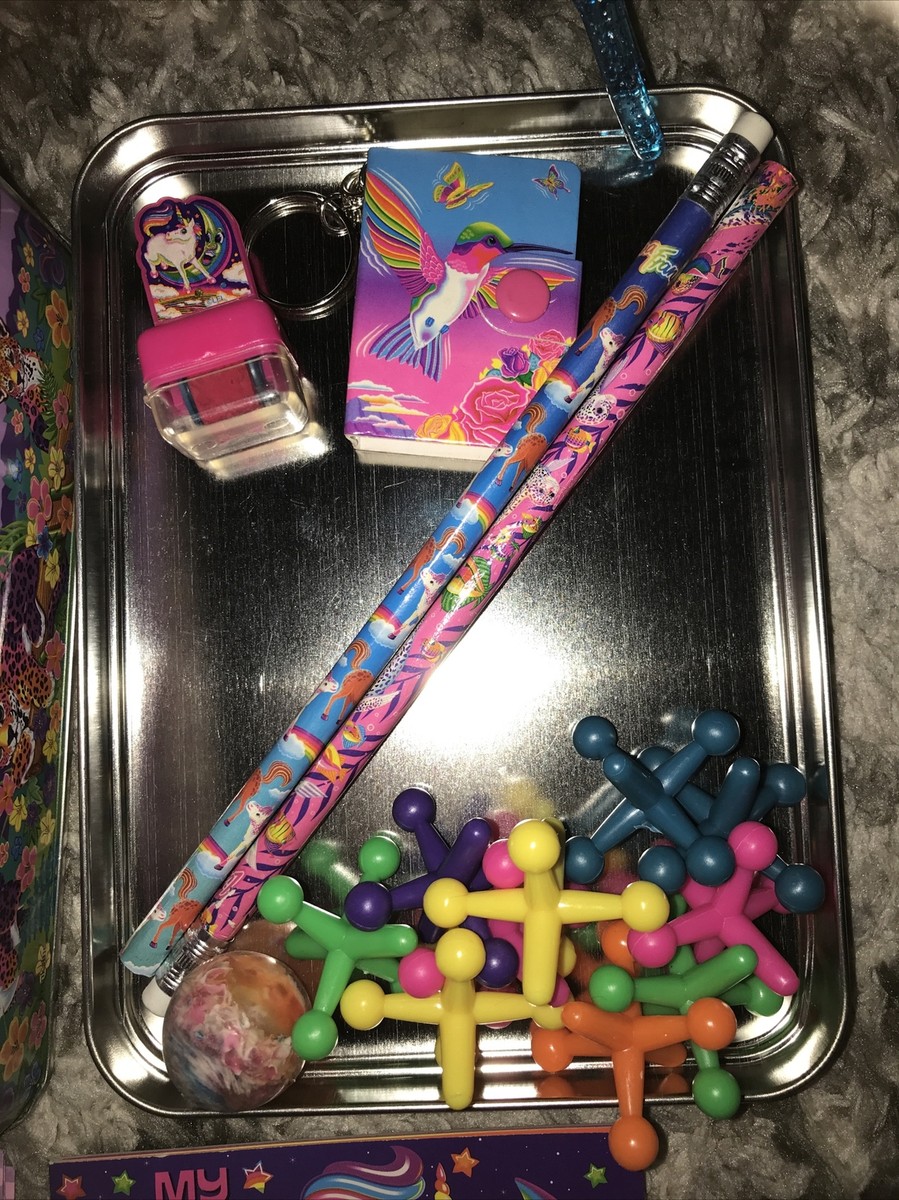 1984年　ブラックキャッツサイン入り　PINK DRAGON バンダナ VTG Lisa Frank Collectors Tin Hunter Leopard Cat Retro 90s Rare,w