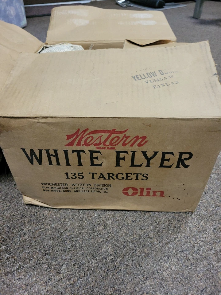 DE COLECCIÓN 1960 ESTUCHE 135 WESTERN BLANCO VOLANTE ARCILLA PALOMAS SKEET TARGETS AMARILLO  Foto 2 de 4