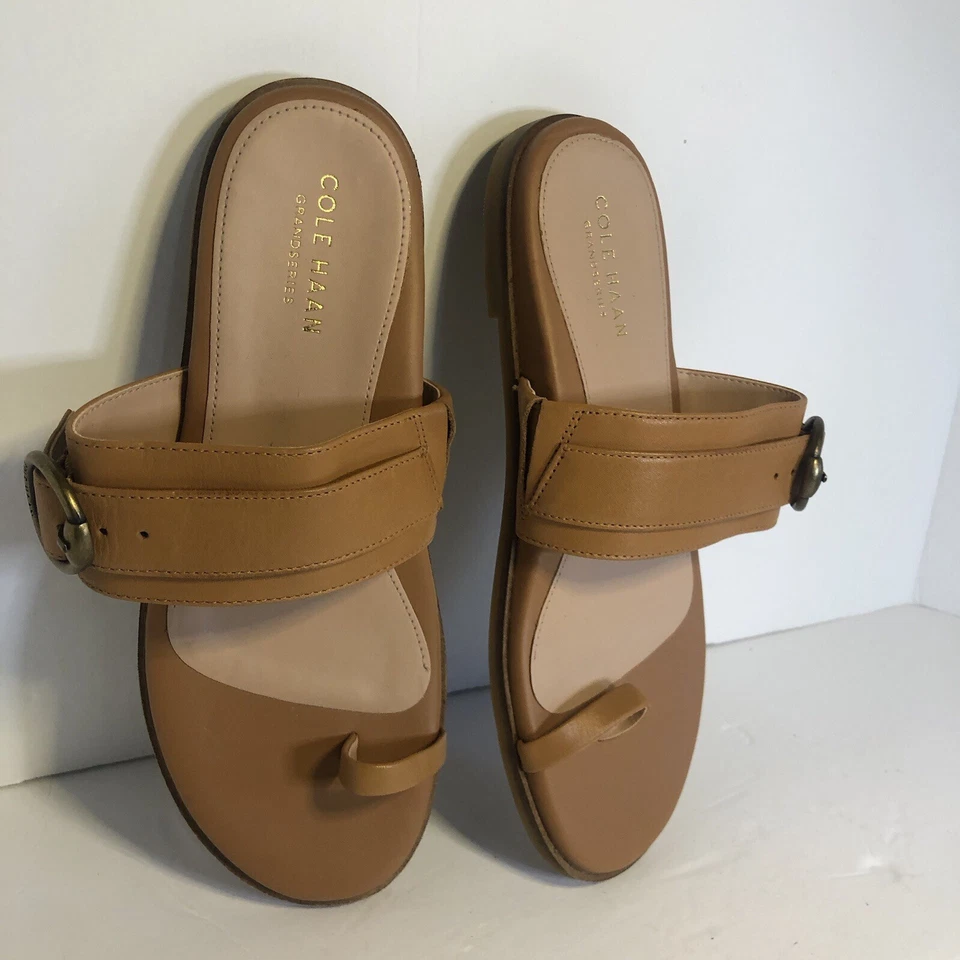 Новый с Ярлыками Cole Haan Grand 360 женщин размер 6,5 плоский скольжения на коричневый сандалии. Рекомендуемая розничная цена производителя 99 долл. США - Изображение 3 из 4