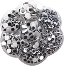 Googly Wiggle Eyes with Self-Adhesive 50 or 700 Pieces Assorted Sizes 4/5/6/7/10