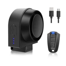 Bike Anti Theft Alarm USB Charging with Remote Vibration Sensor Security System