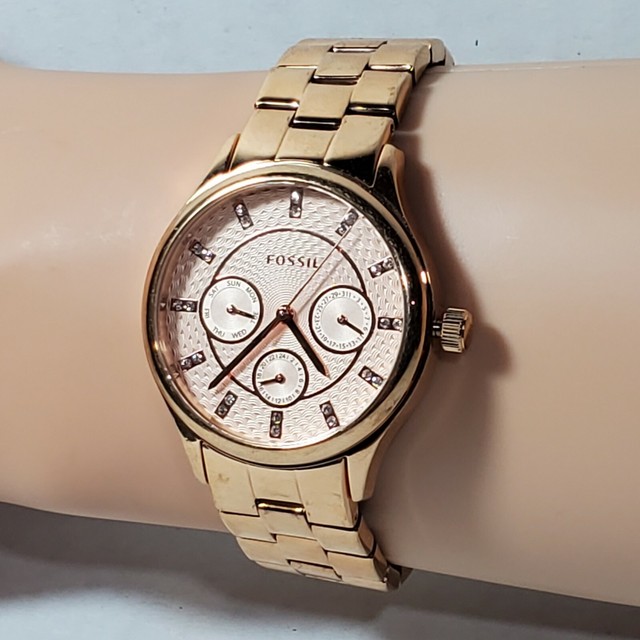 Fossil BQ1561 Women's Rose Gold Stainless Steel Analog Dial Quartz