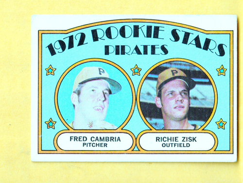 Richie Zisk Fred Cambria Pittsburgh Pirates 1972 Topps #392