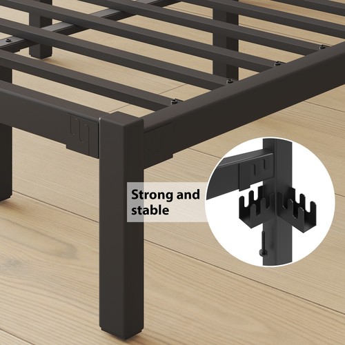 Twin Size Bed Frame Heavy Duty Platform Bed Frame with Headboard & Footboard - Picture 7 of 17