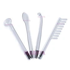 4PCS High Frequency Electrodes Violet/Orange Replacment Facial Care Skin Therapy