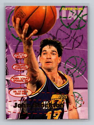 John Stockton #190 1995-96 Fleer Utah Jazz | eBay