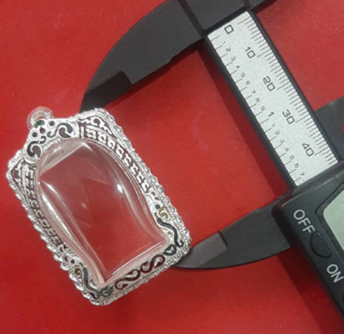 Empty Case Frame Phra Somdej Silver Thai Buddha Amulet Pendant Size 3 x4 cm - Picture 6 of 10