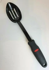 OXO® Good Grips 12.5" Large Black Plastic Kitchen Slotted Cooking Spoon - NEW