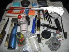 Vintage to now mens junk drawer lot,random mixed miscellaneous items