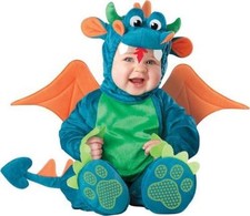 Incharacter 4pc Dinky Dragon Plush Halloween Costume- 6 /12 M Baby NEW