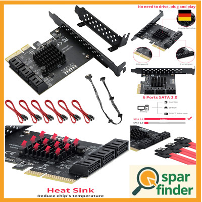 PCI-E USB-Expansionskarte 6 Port SATA 3.0 x4
