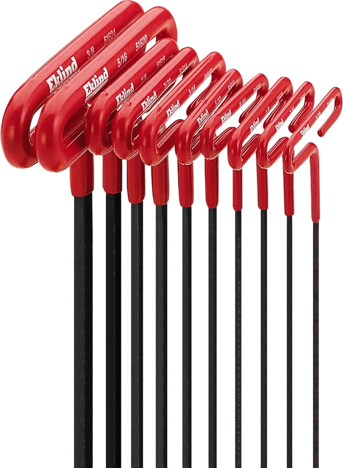Eklind Hex T Handle Wrench Set 18pc Metric SAE INCH 50618 Loop T-Handle w Stand - Image 3 of 4
