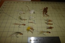 SALTWATER FLIES 13 PC LOT REDFISH SNOOK TARPON TROUT PERMIT BONE STRIPED BASS D4