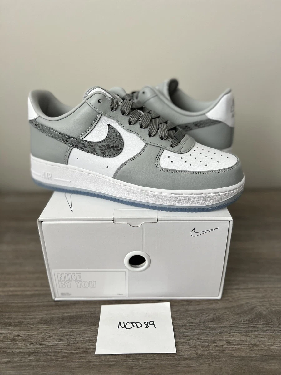 Nike By You Air Force 1 Low Dior Platinum Grey CT3761-991 Men's Size 8.5  Shoes | eBay