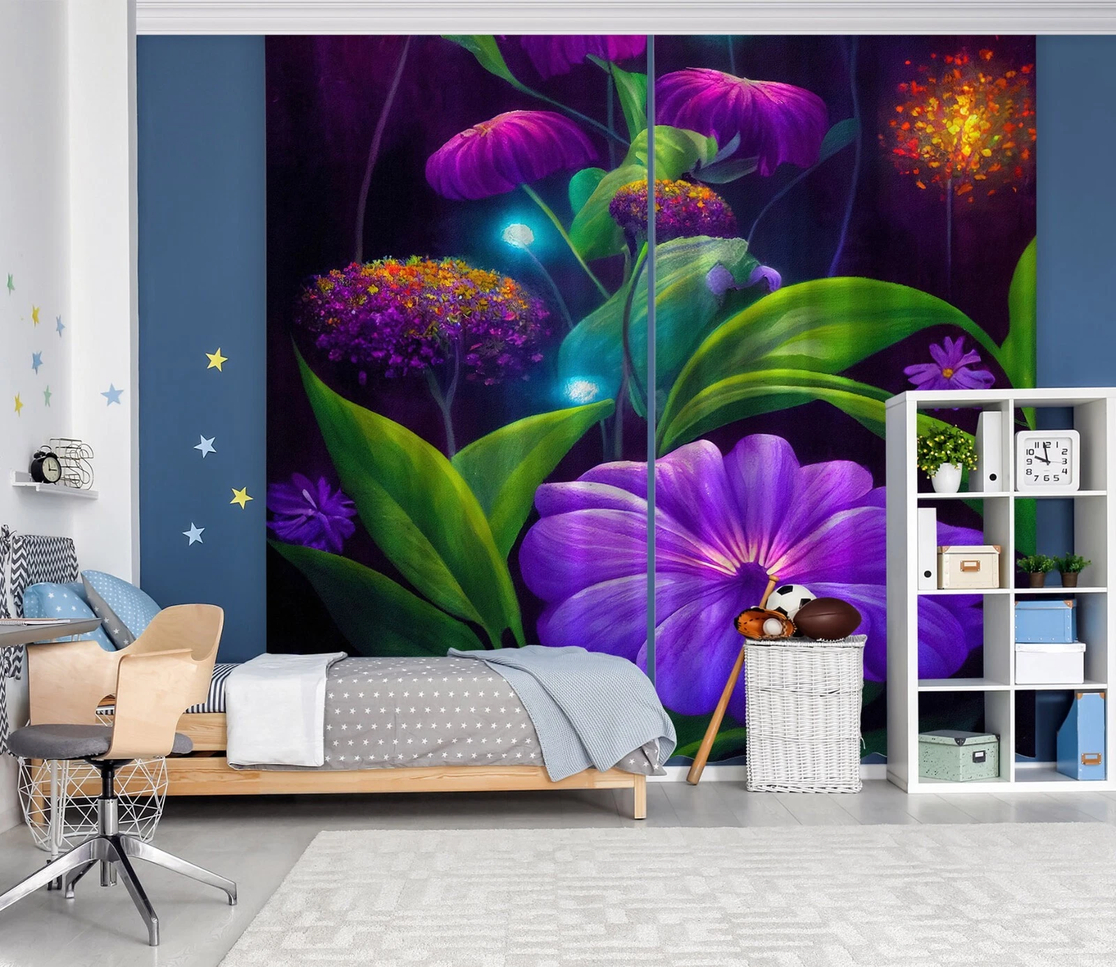 3D Purple Trees ZHUB172 Photo Curtain Window Blockout Fabric Vera 2023