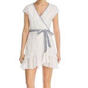 white eyelet wrap dress