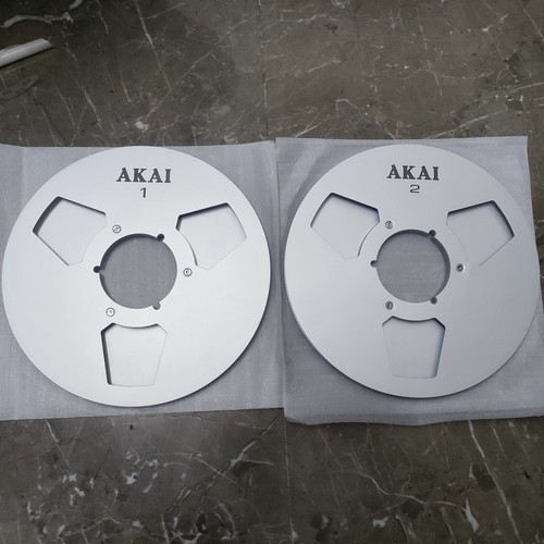 Ein Paar 10,5" Silber AKAI Tonbandspule Hochwertige Aluminium Aufnahmespule - Bild 2 von 4