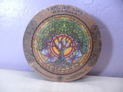 TREE OF LIFE UNIDRAGON MANDALA ORIGINAL WOODEN