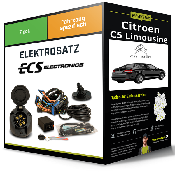 Elektrosatz 7-Pol Spezifisch für Citroen C5 Limousine 02.2008-05.2017-image