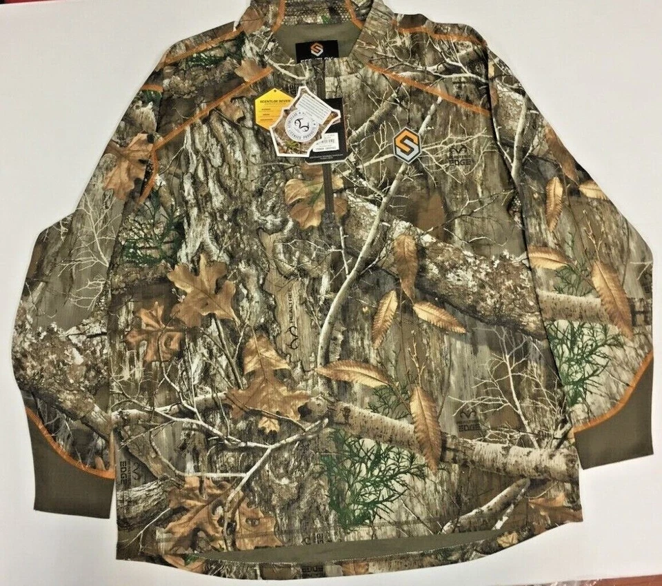 ScentLok Savanna Aero Attack 1/4 Zip Hunting Shirt Realtree Edge LARGE - Image 2 of 4