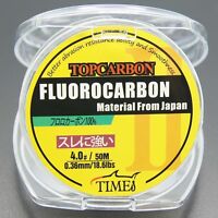 Fluorocarbon Fishing Line 18.6lb/50m Color Clear Material From Japan Fluorocarbon Fishing Line 18.6lb/50m Color Clear Material From Japan