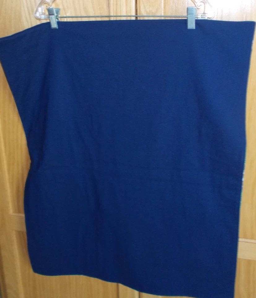 手工棉法兰绒蓝色懒惰宠物狗圈旅行汽车座椅狗窝毯 — 第 3/4 张图片