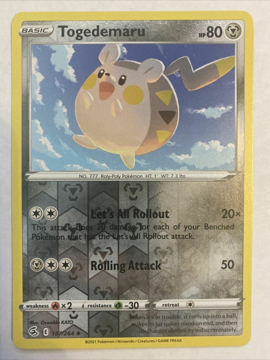 Pokemon - Togedemaru - Fusion Strike - 187/264 - Reverse Holo - NM