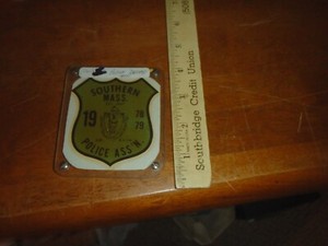 southern Massachusetts police association decal/STICKER 1979 BX AA #1