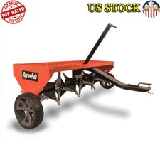 48-Inch Tow Plug Aerator, Large, with Flat Free Tires, Orange Black, 45-0299