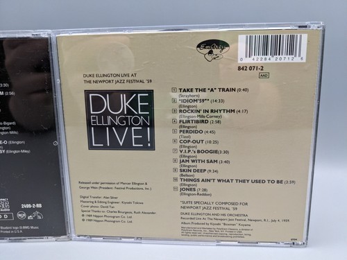 Duke Ellington 4 CD Lot Count Basie Newport Jazz Festival Live Orchestra - Imagen 8 de 12