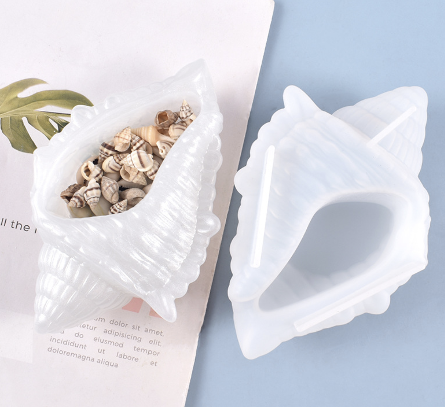 Muschel Harzform Groß - Silikonform Für Epoxidharz Tabletts