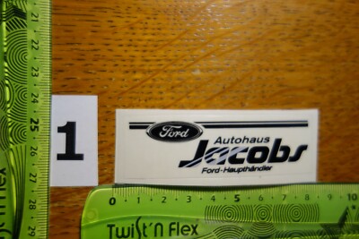 Alter Aufkleber Automobil Werkstatt Service FORD Jacobs Stadt Raesfeld? (B)