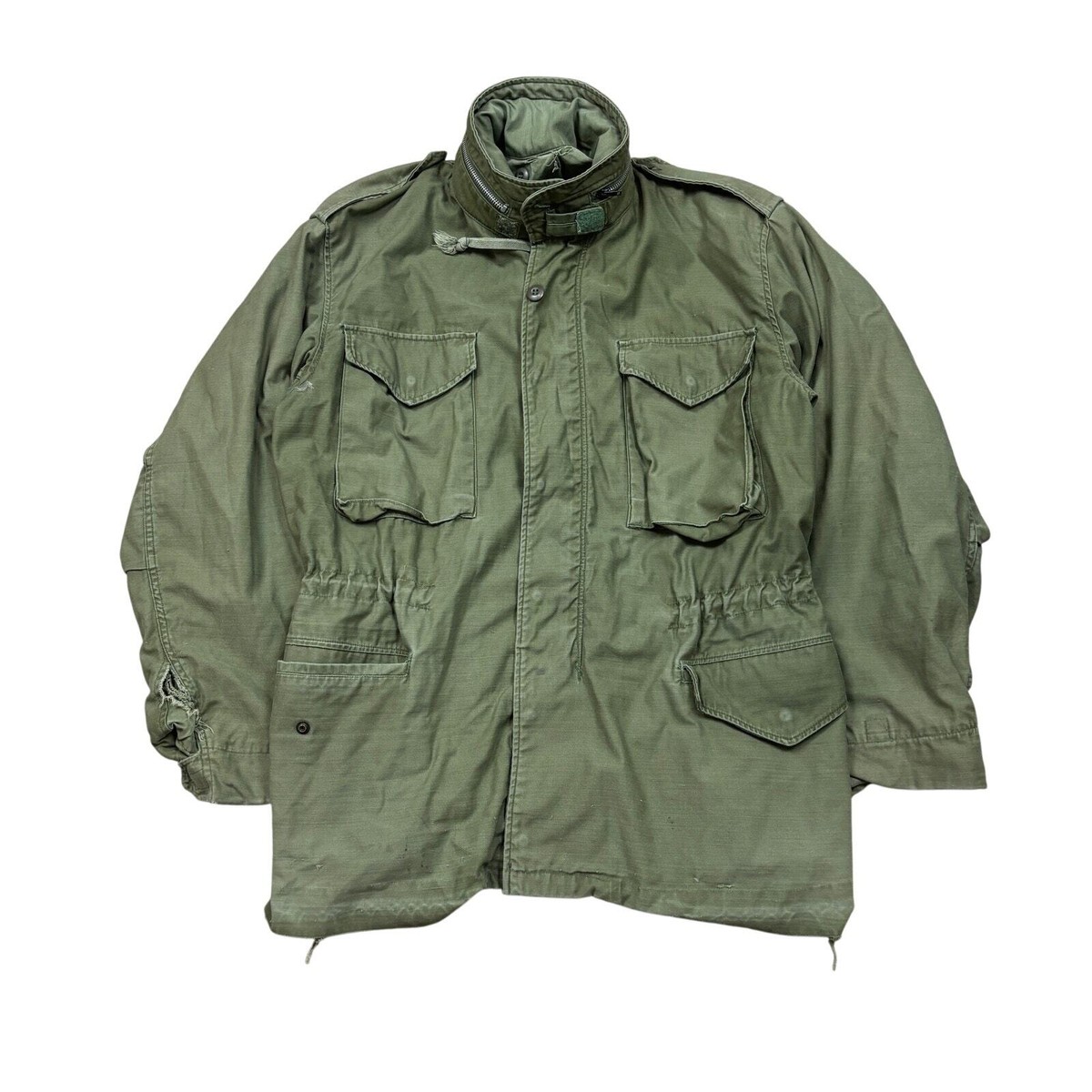 ジャケット・アウター m65 60s VTG 60s OG 107 M65 Hooded Military Jacket Men's Medium Scovill