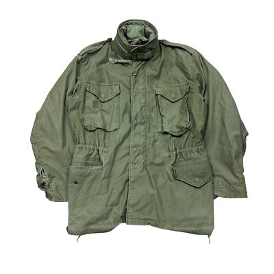 VTG 60s OG 107 M65 Hooded Military Jacket Men's Medium Scovill