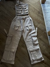 Named Collective Women's Matching Tracksuit Pants With Crop Top Size S