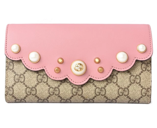 Gucci Portefeuille GUCCI Long Portefeuille Continental GG Supreme Cuir 431474 Pi