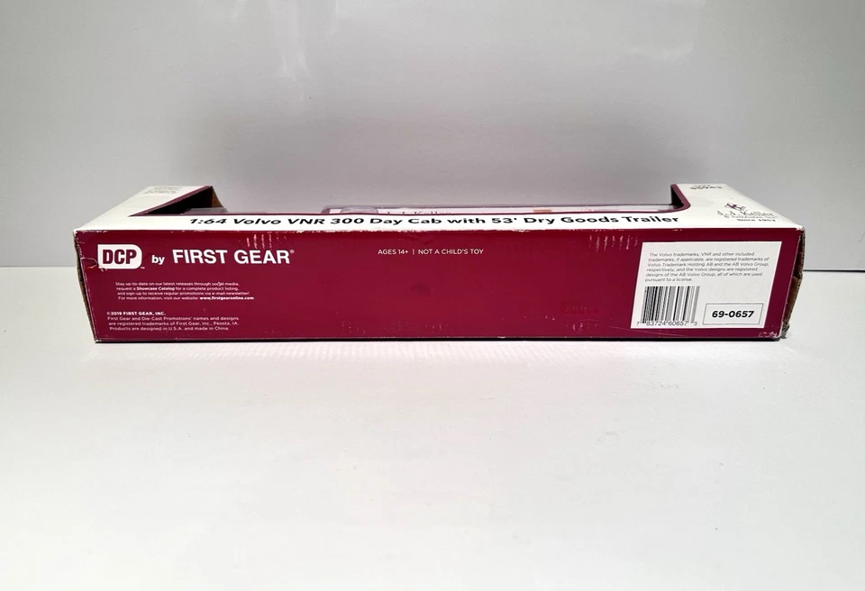 DCP J.J. Keller Volvo VNR 300 Day Cab With 53' Dry Good Trailer 1:64 Scale Truck - Image 3 of 4