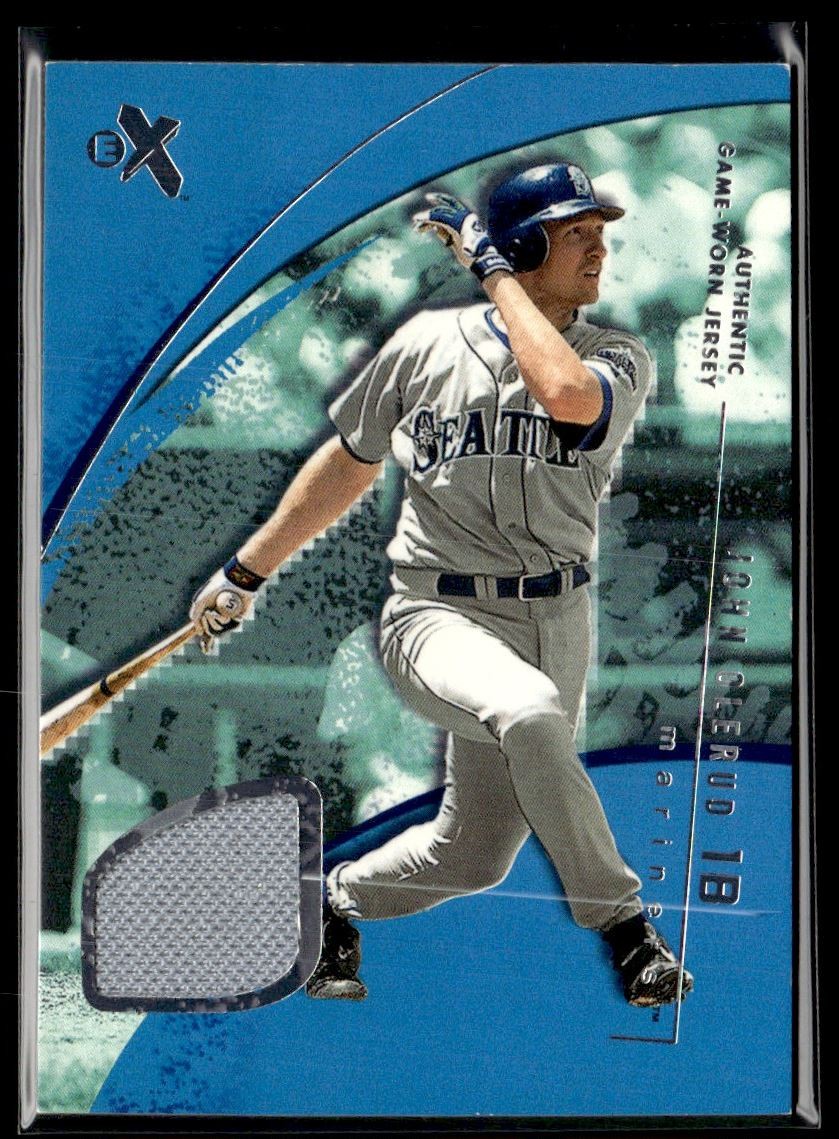 2002 EX Essential Credentials Future Jersey John Olerud 13/25 Seattle Mariners