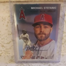 2023 Topps Chrome Platinum Anniversary Michael Stefanic Angels #38 Rookie Auto