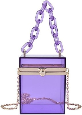 QZUnique Women's Cute Cube Shape Handbag Magic Shoulder Bag Clutch Bag With S...