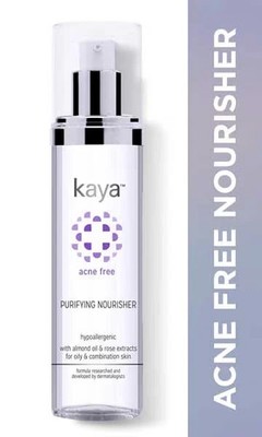 Kaya Acne Free Purifying Nourisher, with Almond Oil & Rose Extracts (50ml)