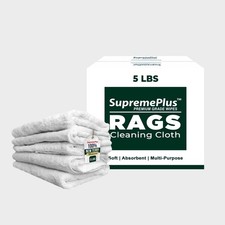New White Terry Towel Rags 5 LB Box - Cotton Cleaning Cloths Shop Garage Auto