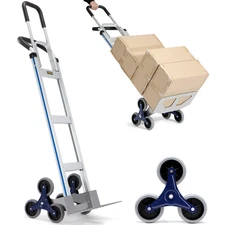550lbs Stair Climbing Cart Hand Trolley Heavy Duty with Dual Handles Truck Frame